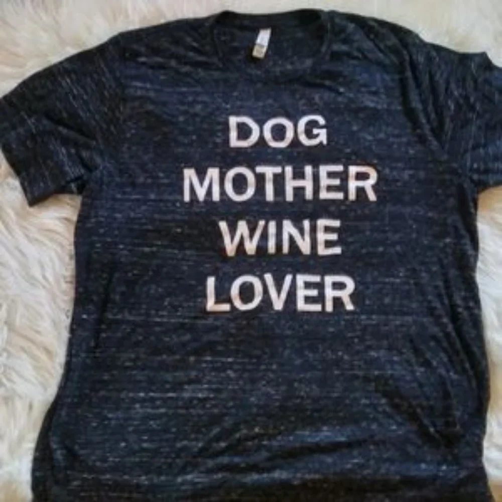 Bella Canvas Dog Mother Wine Lover Graphic Tee L - Picture 2 of 5
